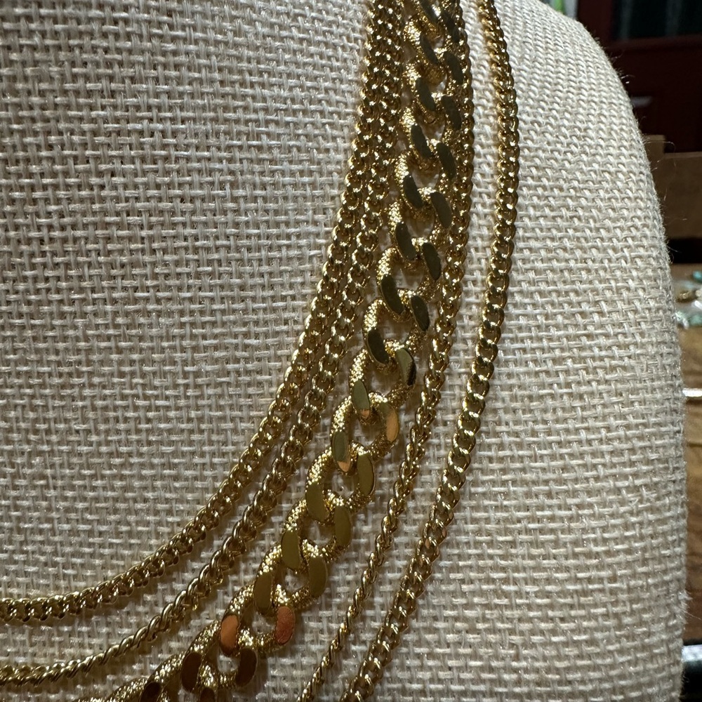 Monet Gold Multi-Strand Necklace - Picture 11 of 16